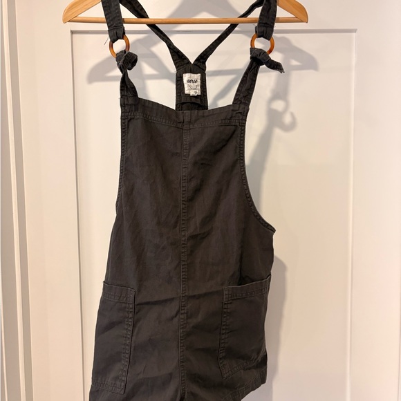 Aerie Charcoal Overalls - Picture 2 of 5